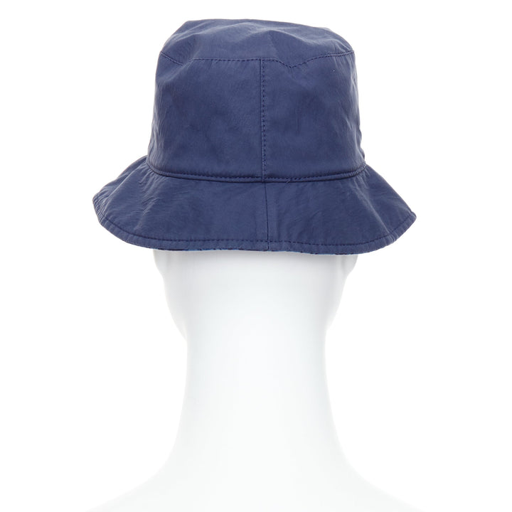 CHRISTIAN DIOR KIDS navy cotton monogram lined bucket hat T4
