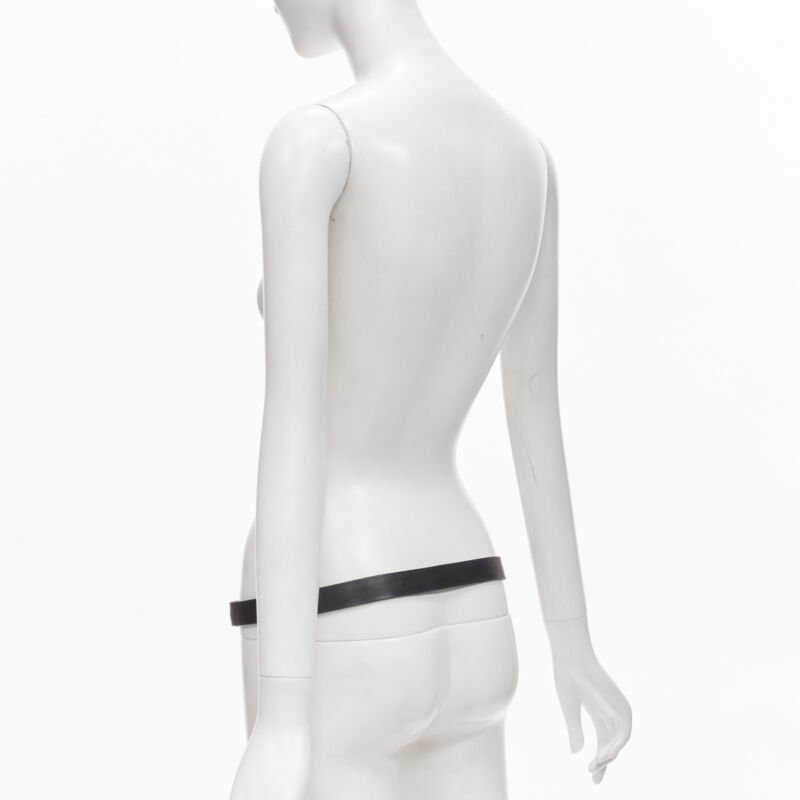 DSQUARED2 2005 gold pink crystal embellsihed crab black leather belt