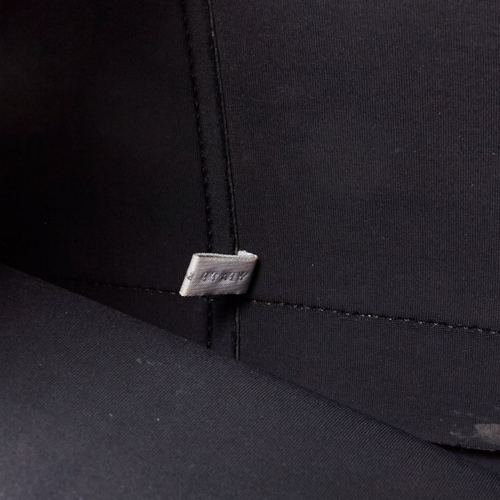 MARNI beige black smooth leather gold stud buckle dual oversized zip clutch bag