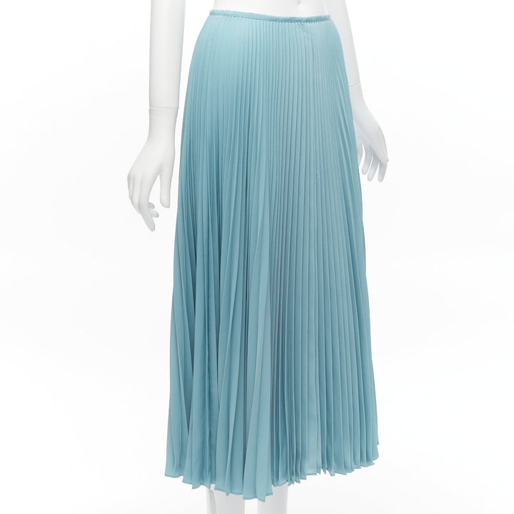 JOSEPH Abbot blue accordion pleats center seam round table skirt FR34 XS