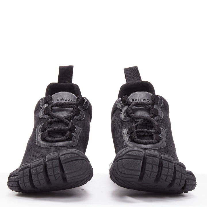 BALENCIAGA Vibram Toe black technical 5-toe suspension heel sneakers EU37