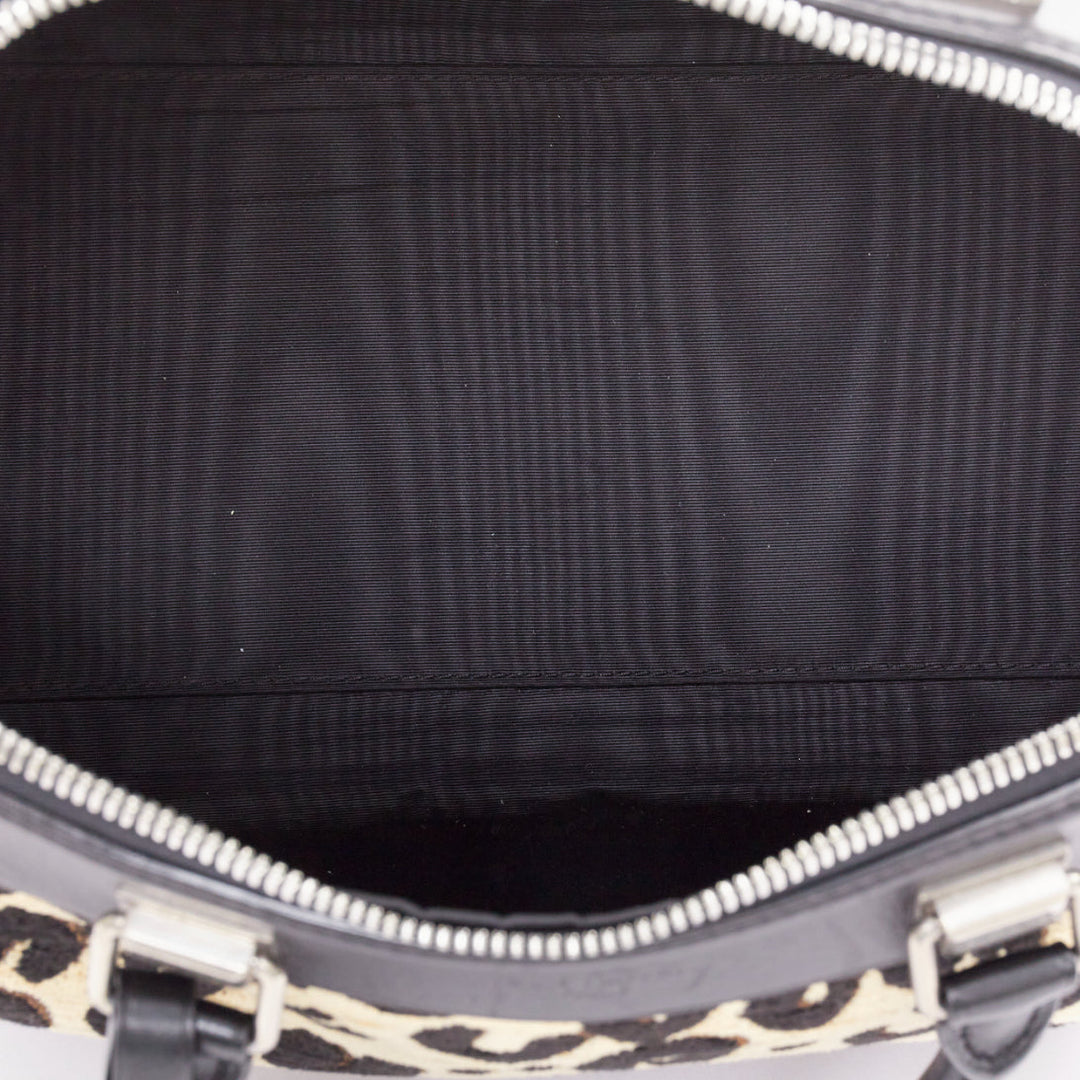 LOUIS VUITTON 2012 Stephen Sprouse Speedy 30 leopard jacquard canvas leather bag