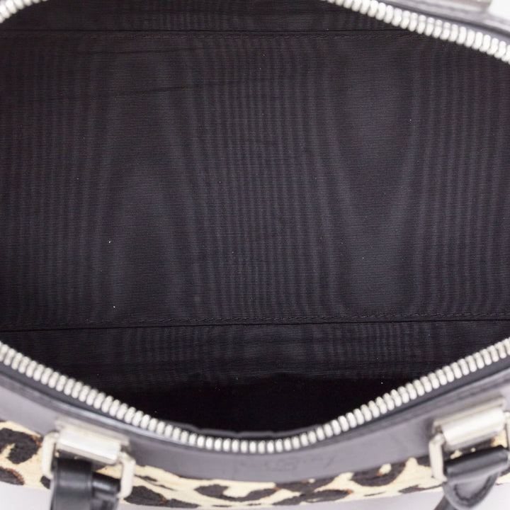 LOUIS VUITTON 2012 Stephen Sprouse Speedy 30 leopard jacquard canvas leather bag