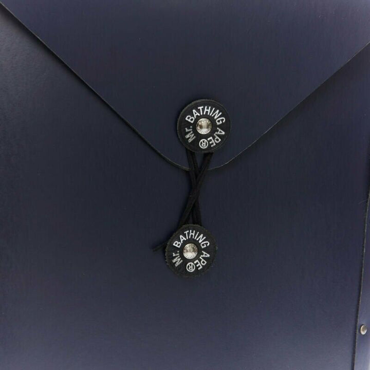 MR.BATHING APE GLOBE-TROTTER 2011 navy blue envelope document case valcan fiber