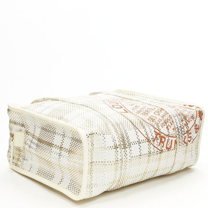 rare LOUIS VUITTON Street Shopper PM metallic gold silver woven leather tote bag