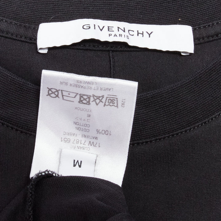 GIVENCHY black cotton women portrait print crew neck tshirt M