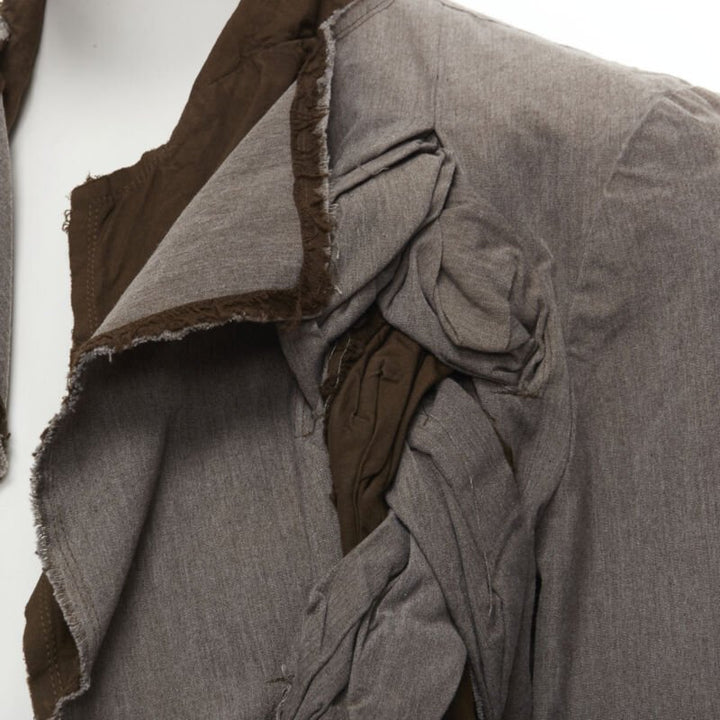 Runway COMME DES GARCONS Vintage 2002 grey brown twist braid jacket S