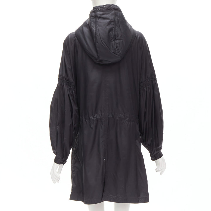 STELLA MCCARTNEY ADIDAS pleated ruffle light nylon windbreaker anorak jacket S