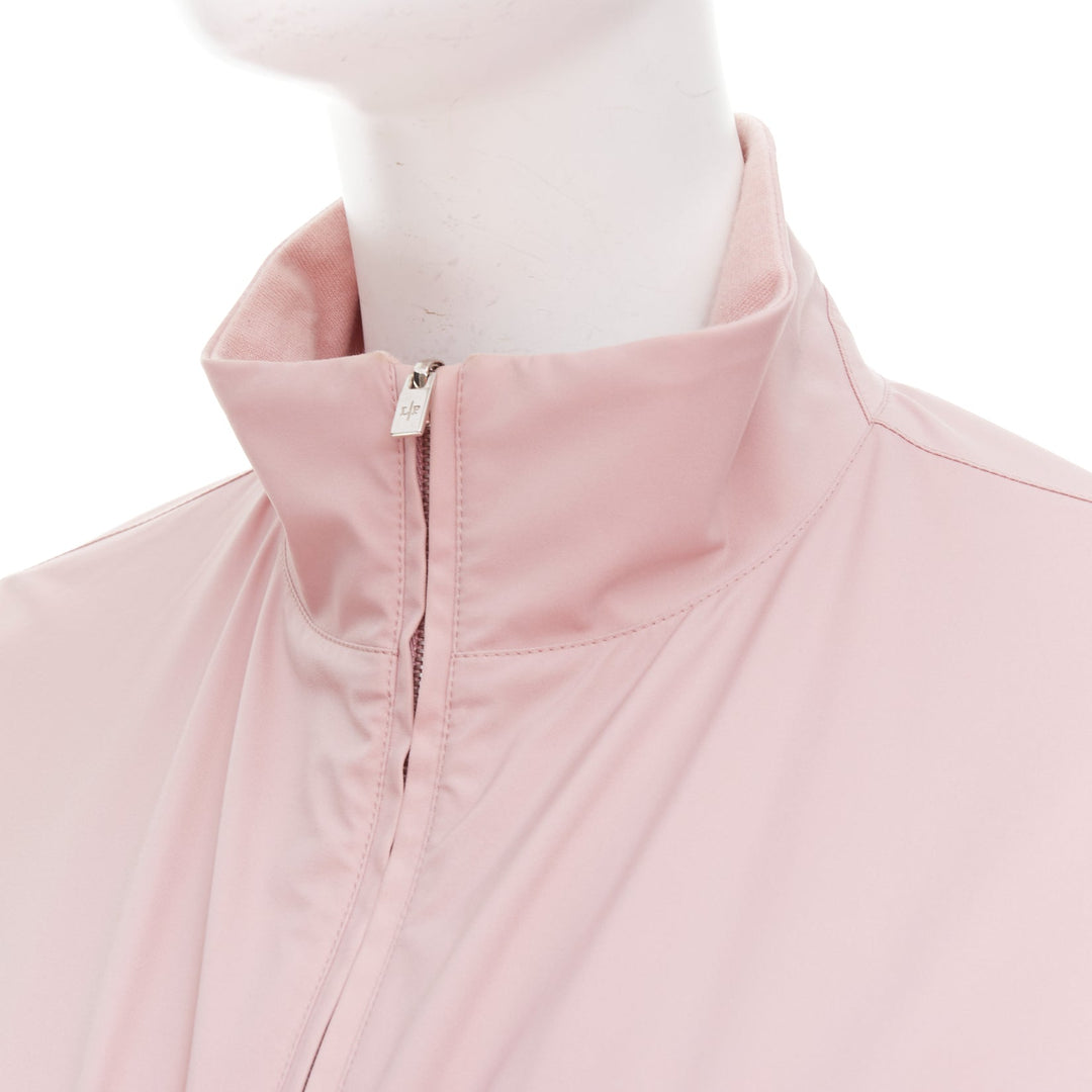 LORO PIANA Green Storm System Windjersey pink reversible bomber M