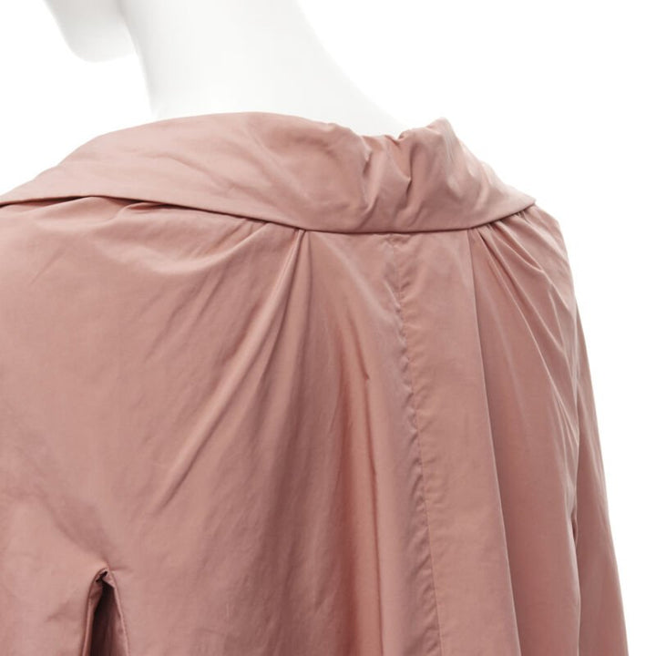 MARNI dusty blush pink polyamide nylon spread collar blazer jacket IT40 XS