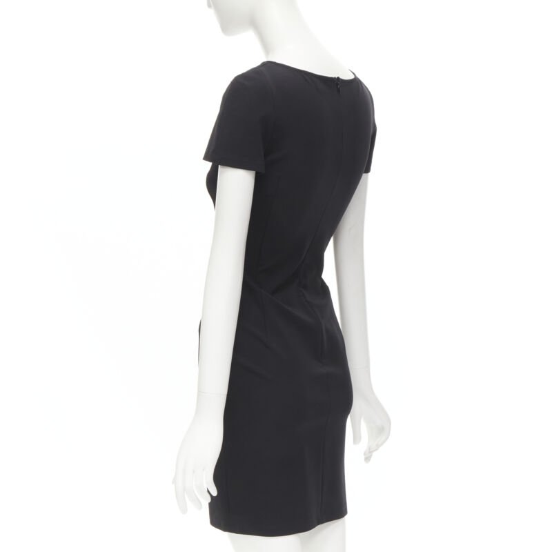 VERSUS VERSACE Lionhead punk safety pin slash slit dress IT38 XS