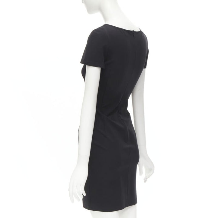 VERSUS VERSACE Lionhead punk safety pin slash slit dress IT38 XS