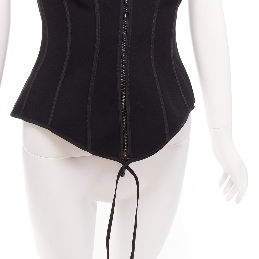 MATICEVSKI 2022 Fable Bustier black contour seam boned corset top AUS10 M