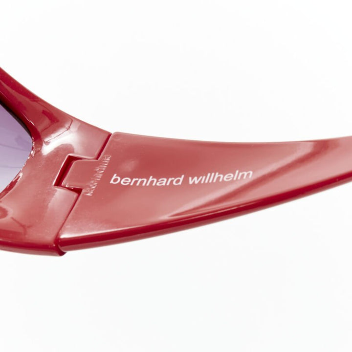 rare BERNARD WILLHELM LINDA FARROW PW003 red mould nose masked sunglasses