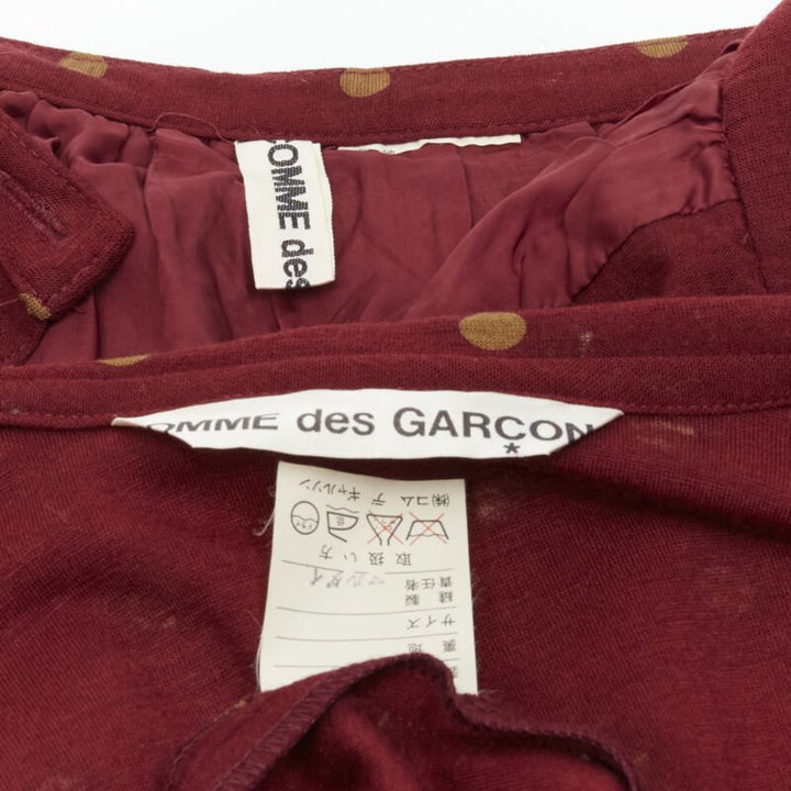 COMME DSE GARCONS 1980's Vintage red polka babydoll skirt down set S