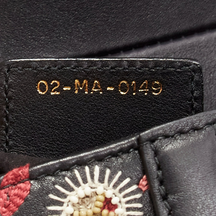 CHRISTIAN DIOR Saddle Limited Edition black colourful ethnic beads shoulder bag