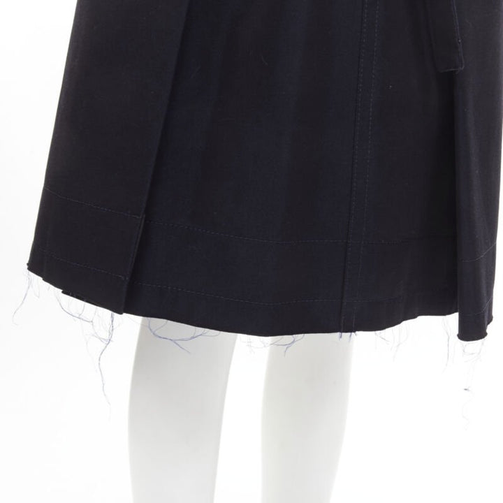 SACAI XL silver grommet lace front A-line skirt S