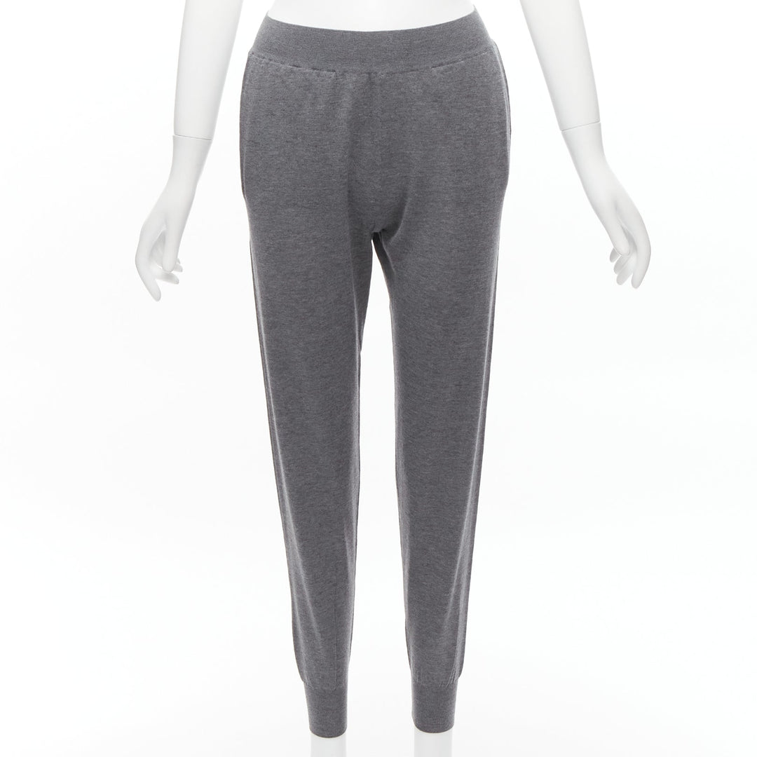 STELLA MCCARTNEY 2016 grey wool blend mid waist casual knitted pants IT36 XXS