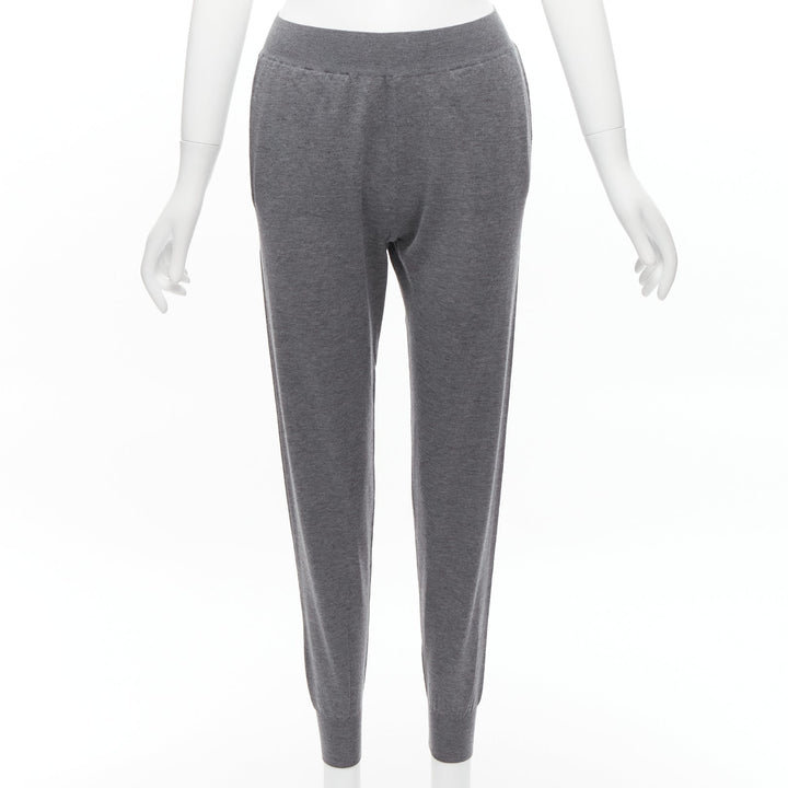 STELLA MCCARTNEY 2016 grey wool blend mid waist casual knitted pants IT36 XXS