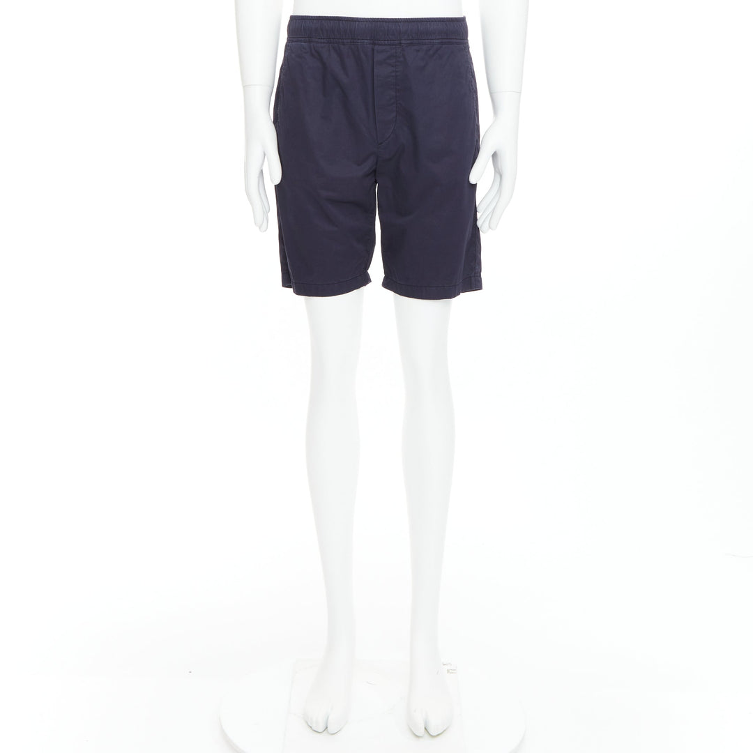 BOTTEGA VENETA navy washed cotton pocketed casual shorts IT46 S