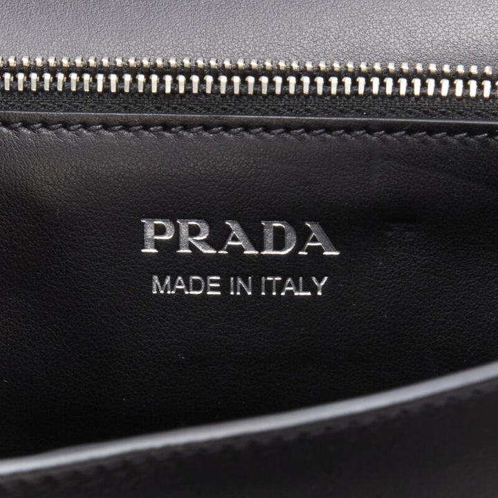 rare PRADA Elektra floral punk buckle pink silver studded flap crossbody bag