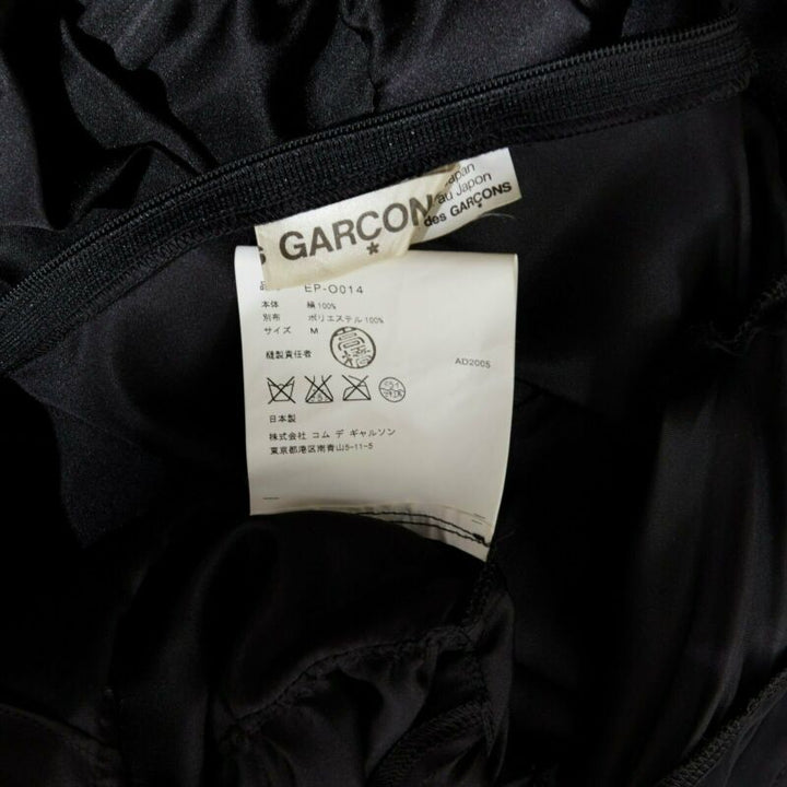 runway COMME DES GARCONS Broken Bride AW05 black victorian ruffle silk dress S