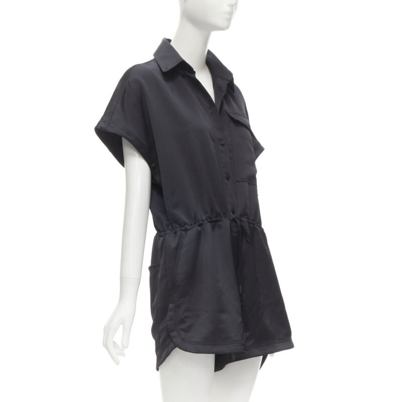 OFF WHITE C/O VIRGIL ABLOH black logo mechanic pocket boxy romper IT40 S