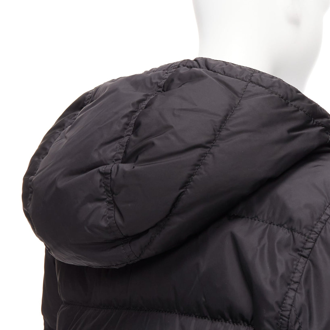 PRADA Sports black nylon down filled hooded puffer jacket IT40 S