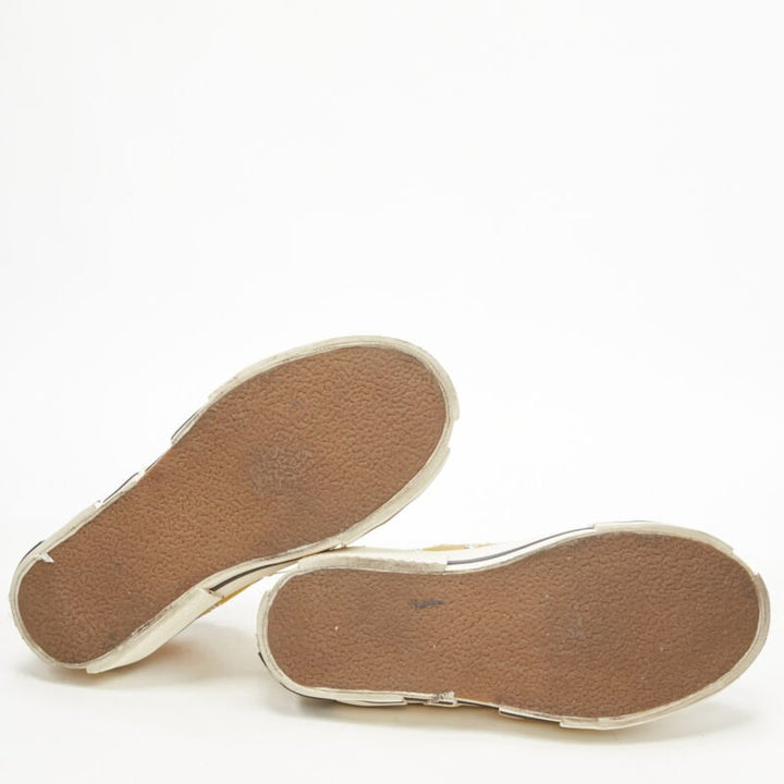 XVESSEL G.O.P. Lows yellow deconstructed distressed sneakers EU37 US7