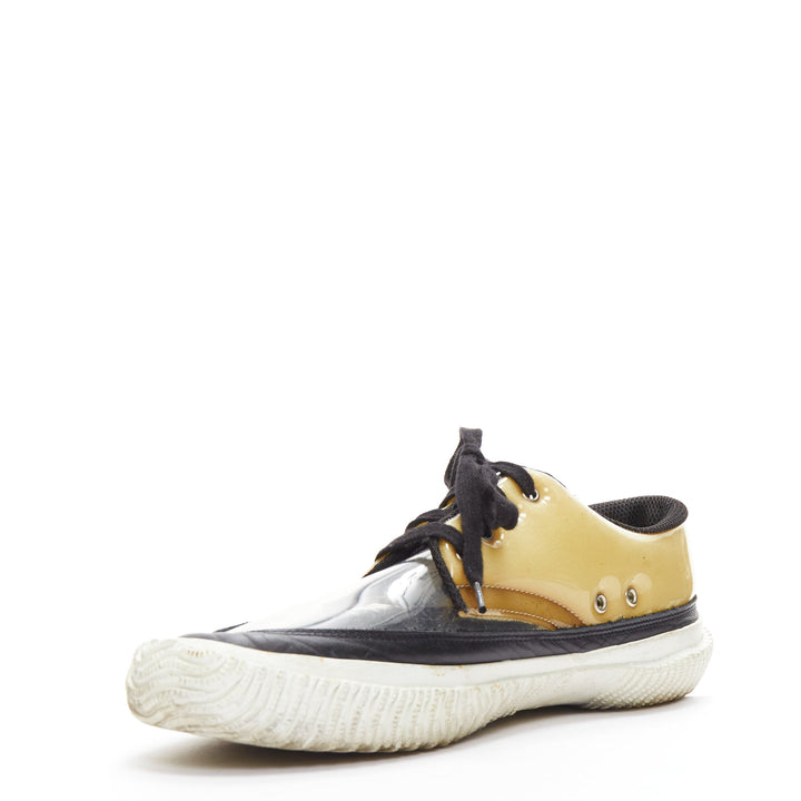 COMME DES GARCONS HOMME PLUS Switching clear beige PVC foam sneakers EU42
