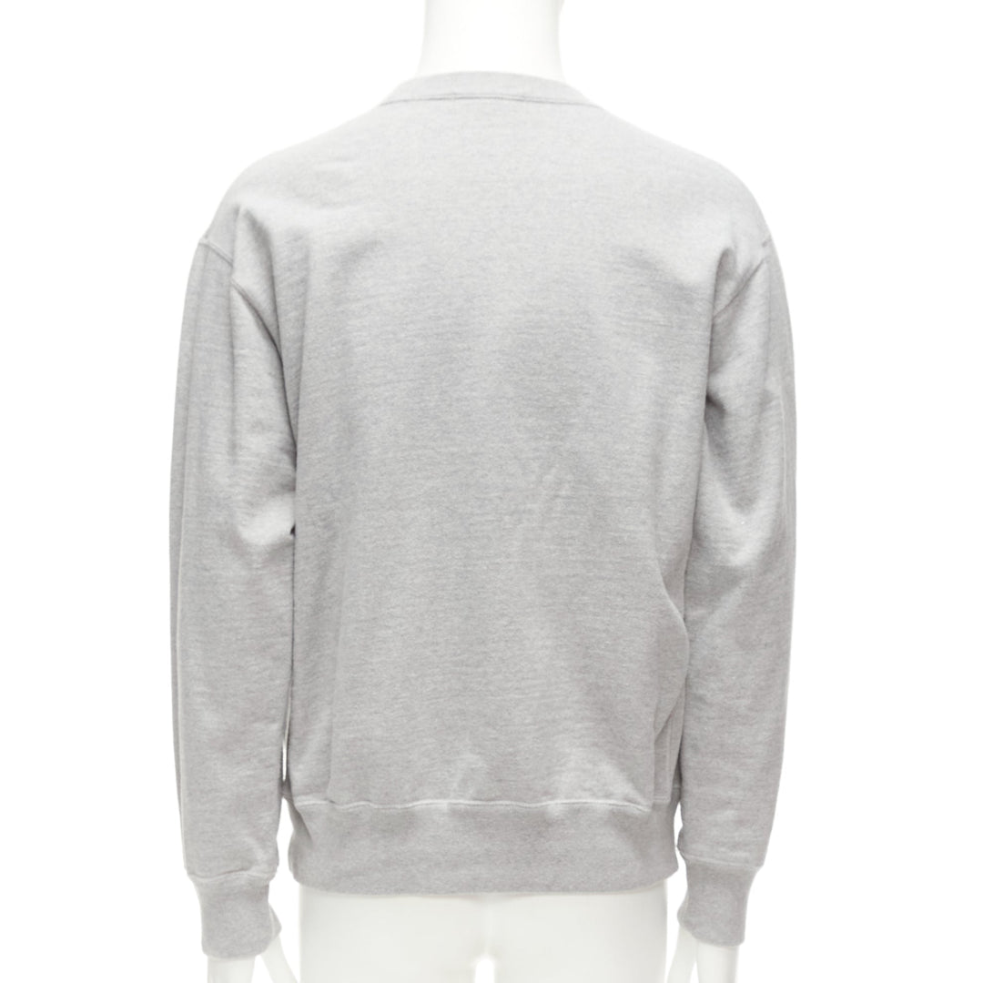 COMME DES GARCONS 2021 grey cotton white logo varsity sweatshirt M