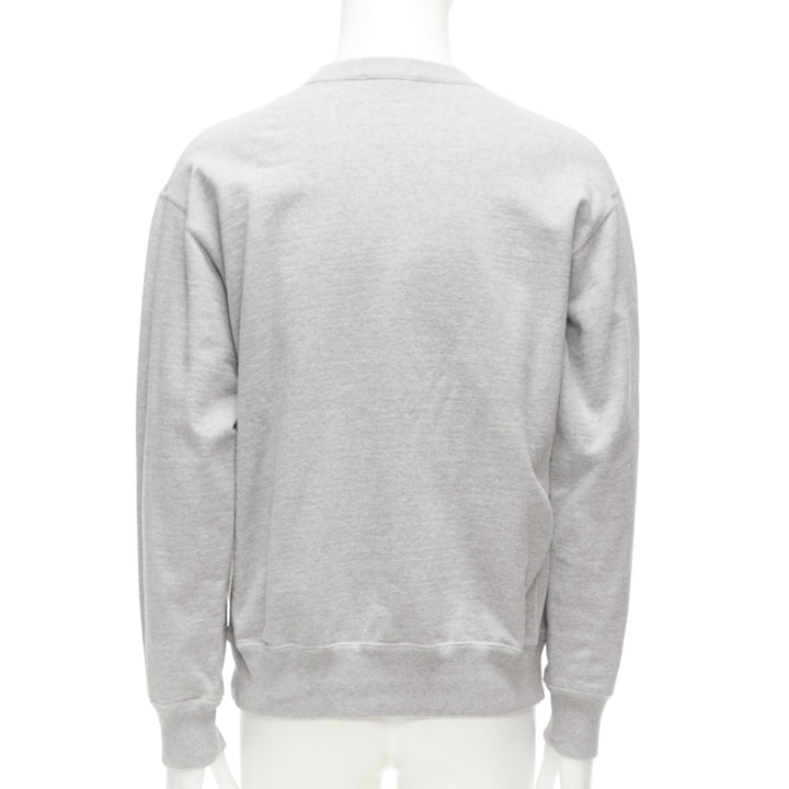 COMME DES GARCONS 2021 grey cotton white logo varsity sweatshirt M