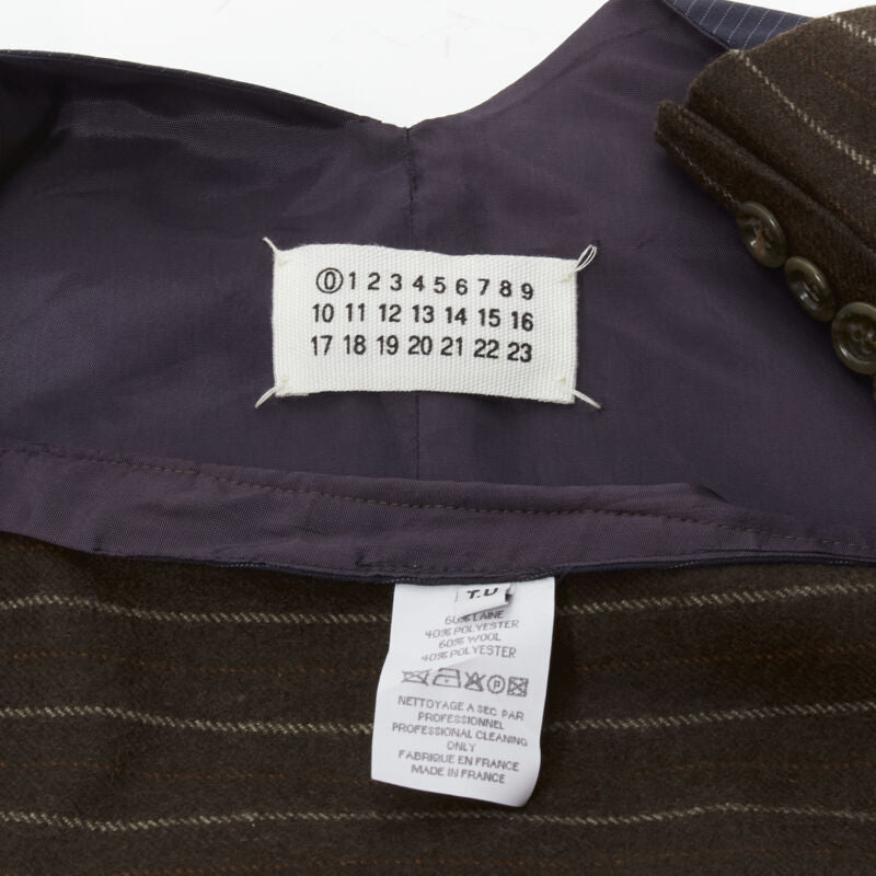 MAISON MARTIN MARGIELA ARTISANAL 2003 Runway brown deconstructed sleeves vest