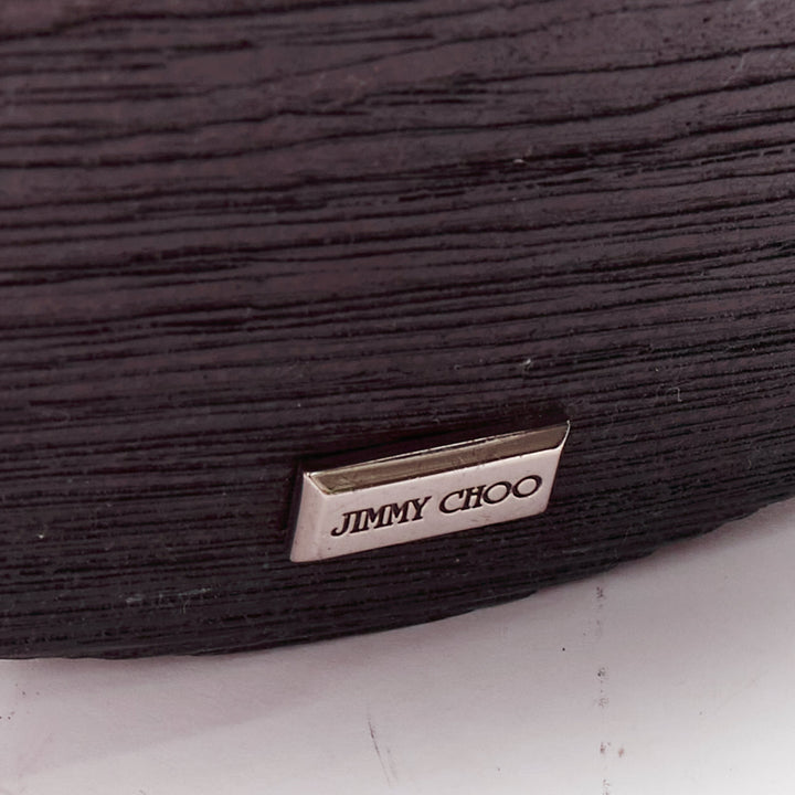 rare JIMMY CHOO black acrylic silver star crystal embellished mini clutch bag