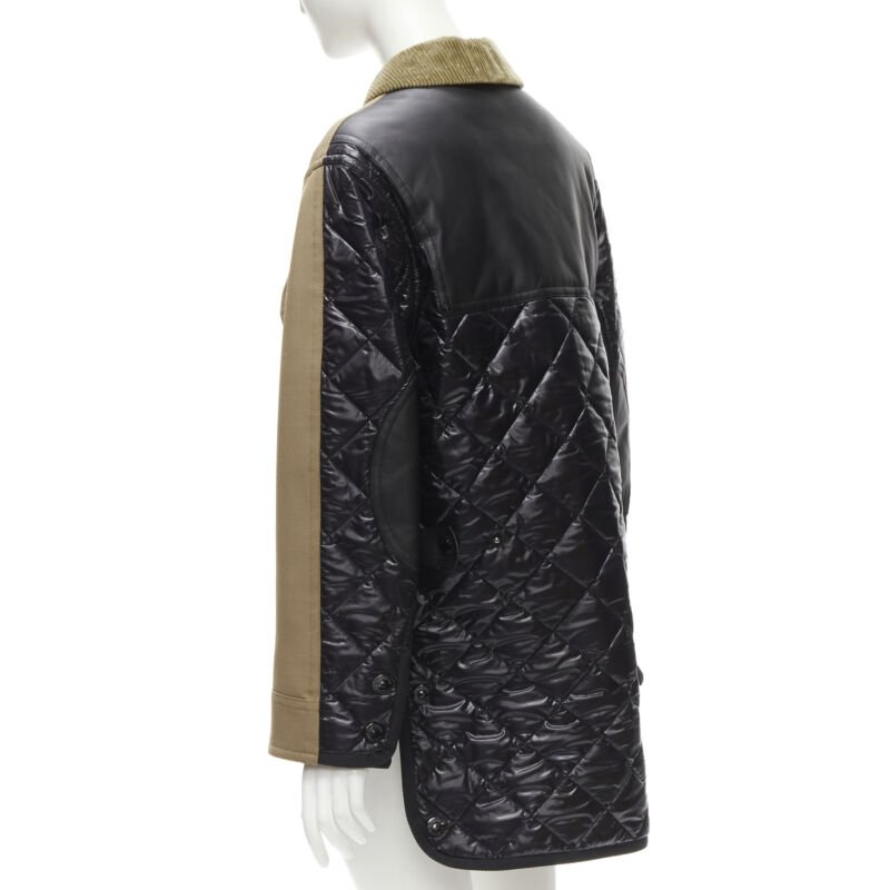BURBERRY RICCARDO TISCI Harrington biscuit quilted nylon back jacket UK10 M