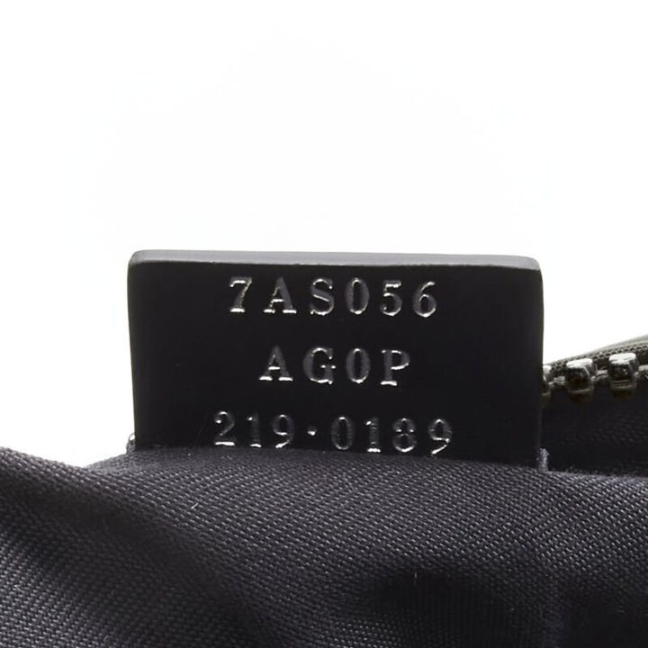 FENDI KIM JONES 2022 dark green nylon FF Vertical Baguette crossbody bag