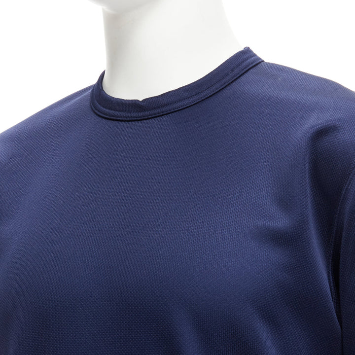 COMME DES GARCONS Homme Deux 2018 yellow rib navy football jersey sweatshirt M