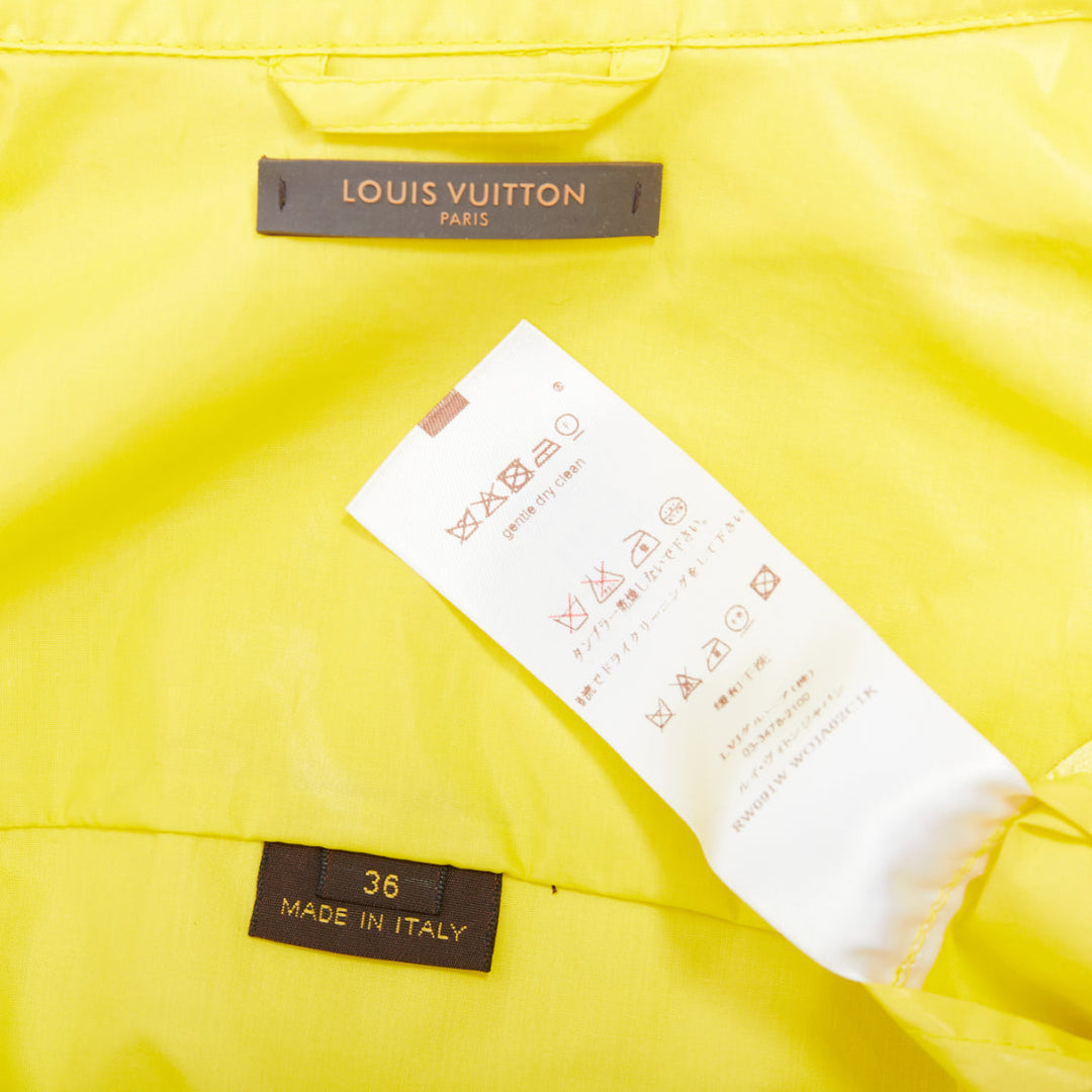LOUIS VUITTON 2009 yellow monogram short sleeve zip up  jacket FR36 S