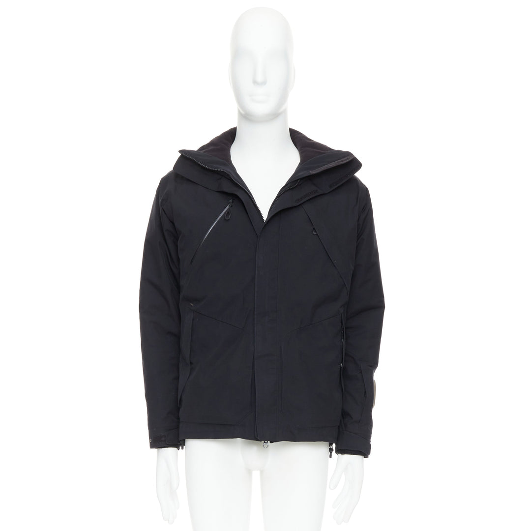 GOLDWIN black goretex padded logo zip pockets ski jacket M