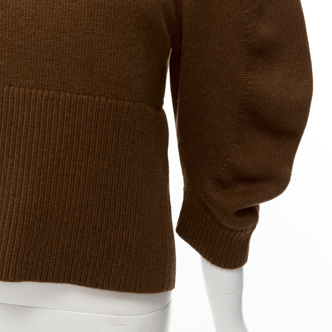 CHLOE 100% cashmere brow round puff sleeve cropped sweater S