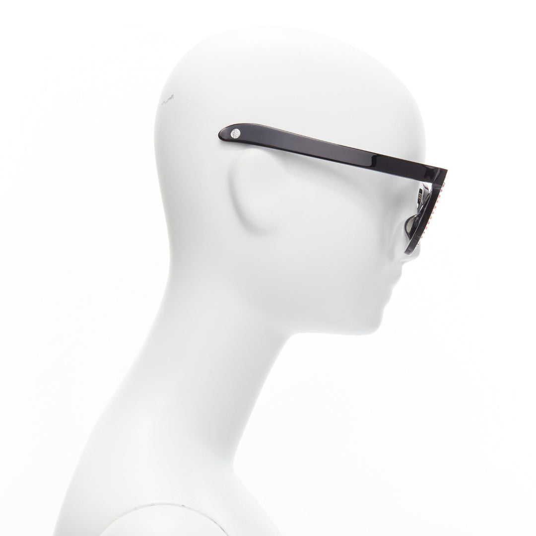 GENTLE MONSTER Pushbutton Swarovski Cat Eye black crystal sunglasses