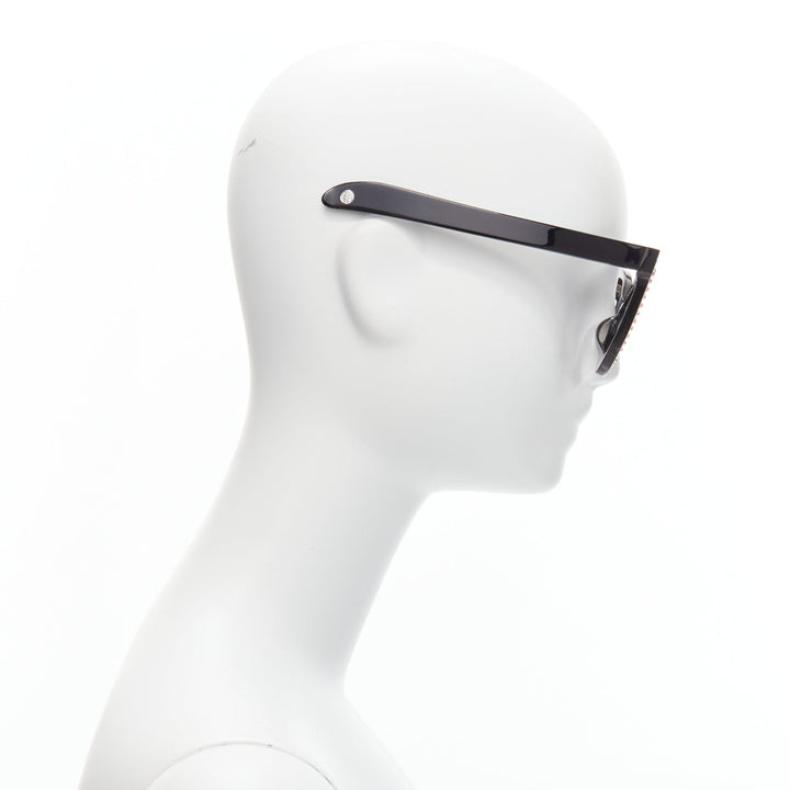 GENTLE MONSTER Pushbutton Swarovski Cat Eye black crystal sunglasses
