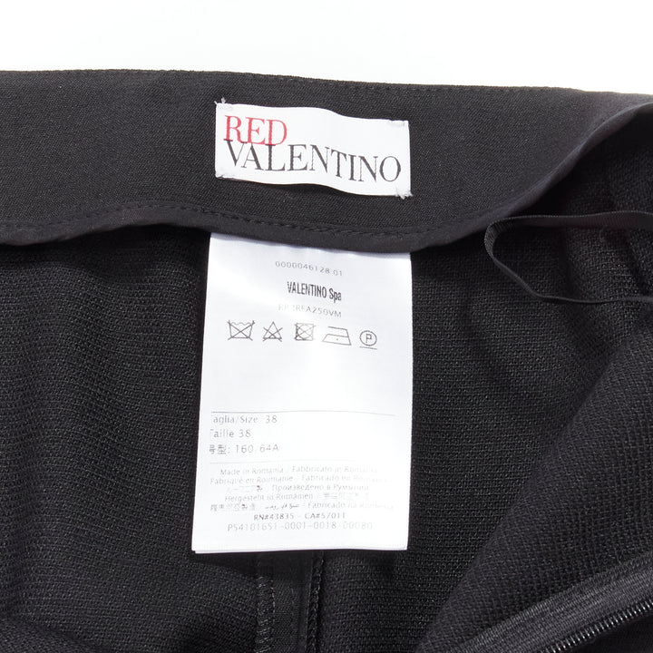 RED VALENTINO black frilly ruffle hem mid rise shorts skirts skorts IT38 XS