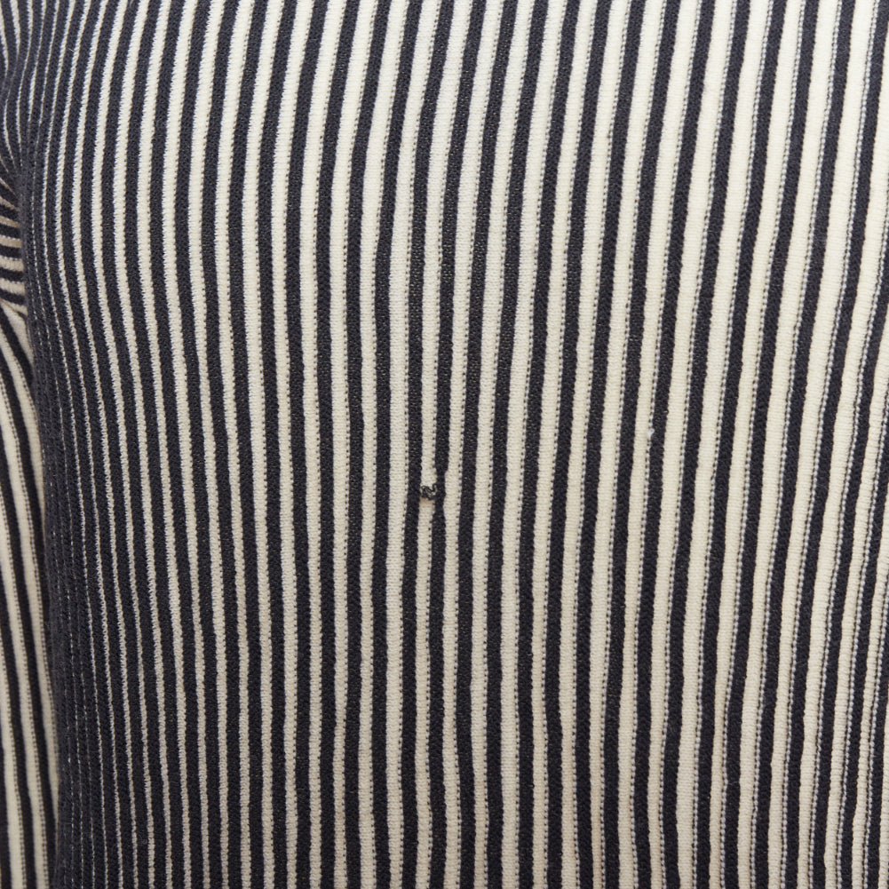 JEAN PAUL GAULTIER MAILLE HOMME 100% virgin wool white navy ribbed top M