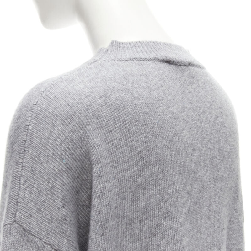 ERMANNO SCERVINO grey pullover metallic floral print IT40 S