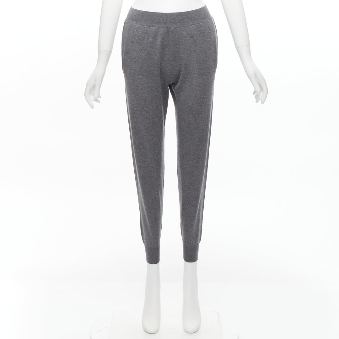 STELLA MCCARTNEY 2016 grey wool blend mid waist casual knitted pants IT36 XXS