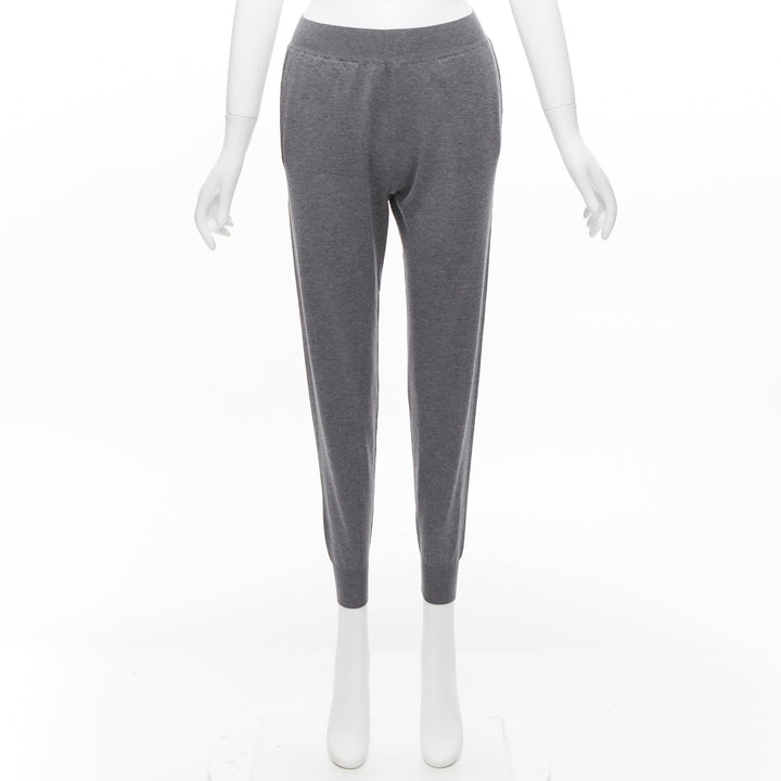 STELLA MCCARTNEY 2016 grey wool blend mid waist casual knitted pants IT36 XXS