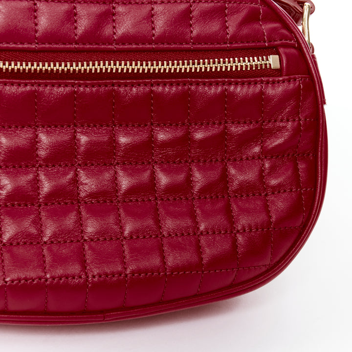 CELINE Hedi Slimane 2019 C Charm red quilted small crossbody camera bag