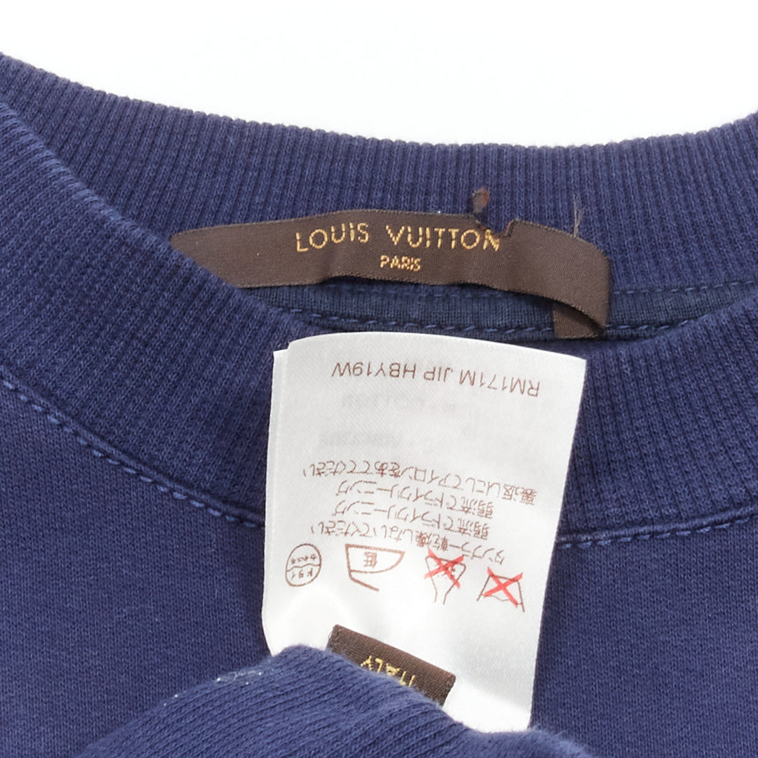 LOUIS VUITTON Chapman Brothers navy cotton LV logo horse embroidery sweater M