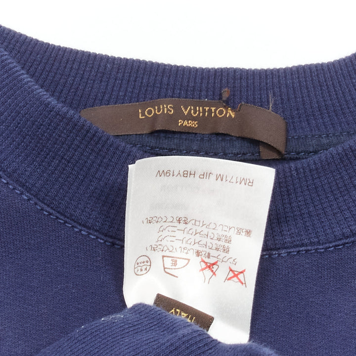 LOUIS VUITTON Chapman Brothers navy cotton LV logo horse embroidery sweater M